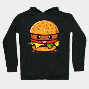 Cute Happy Hamburger Hoodie